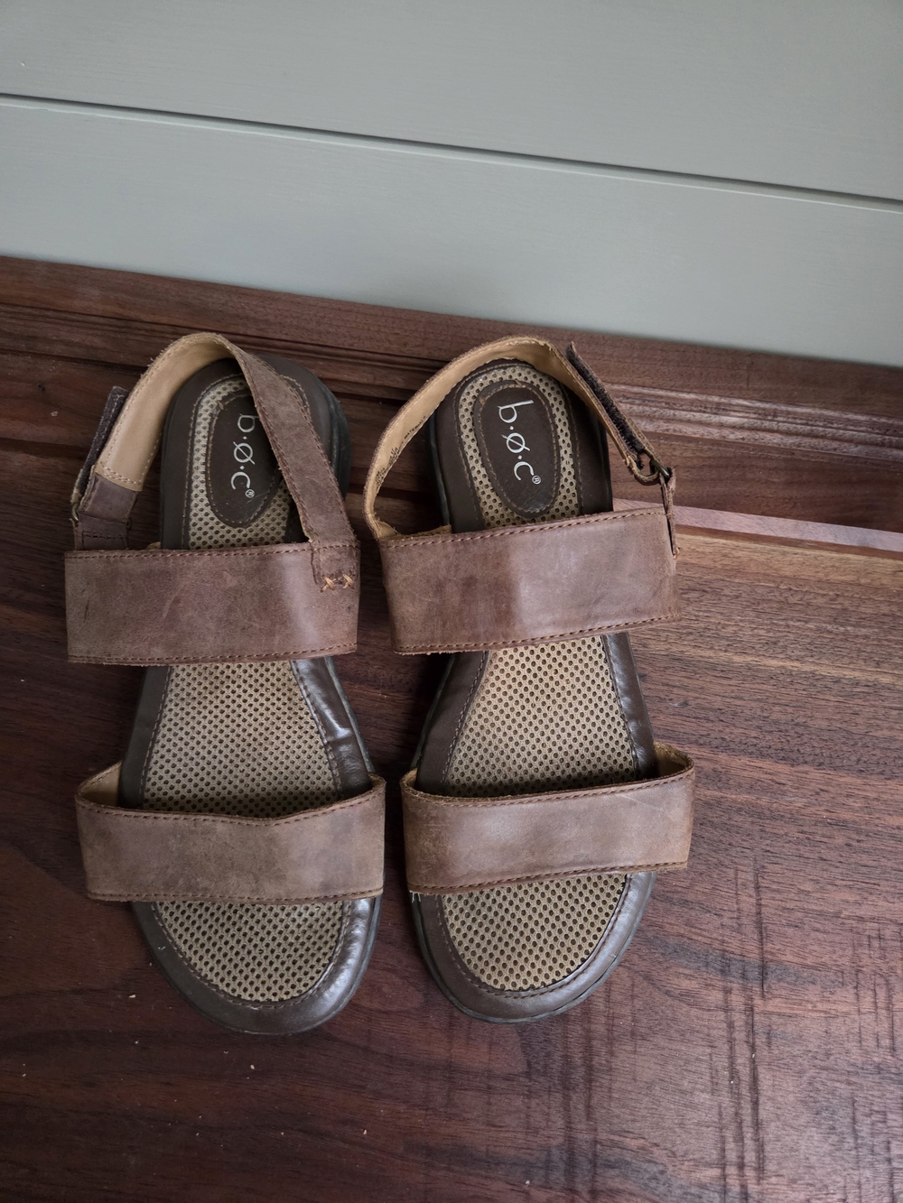 b.o.c. Brown Suede Strap Sandals - Picture 2 of 6